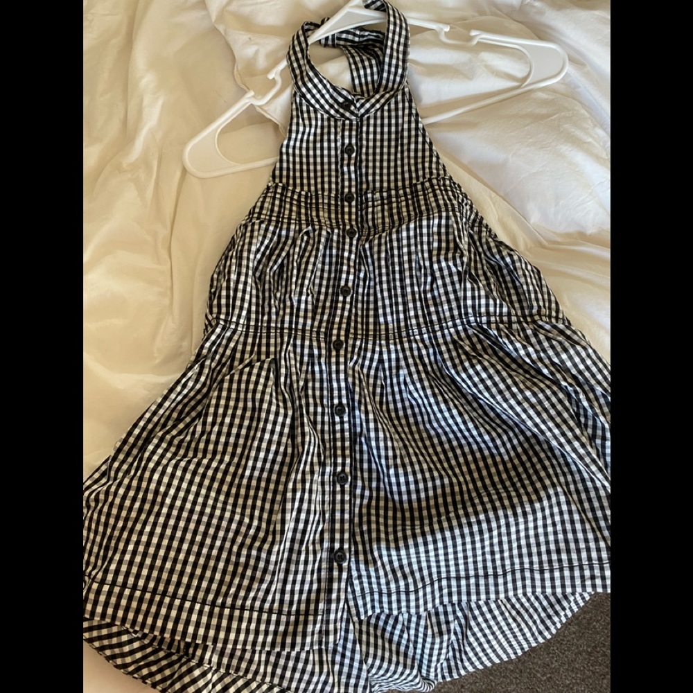 Free People Barbi/Halter next top, black gingham, size Small. Worn once.